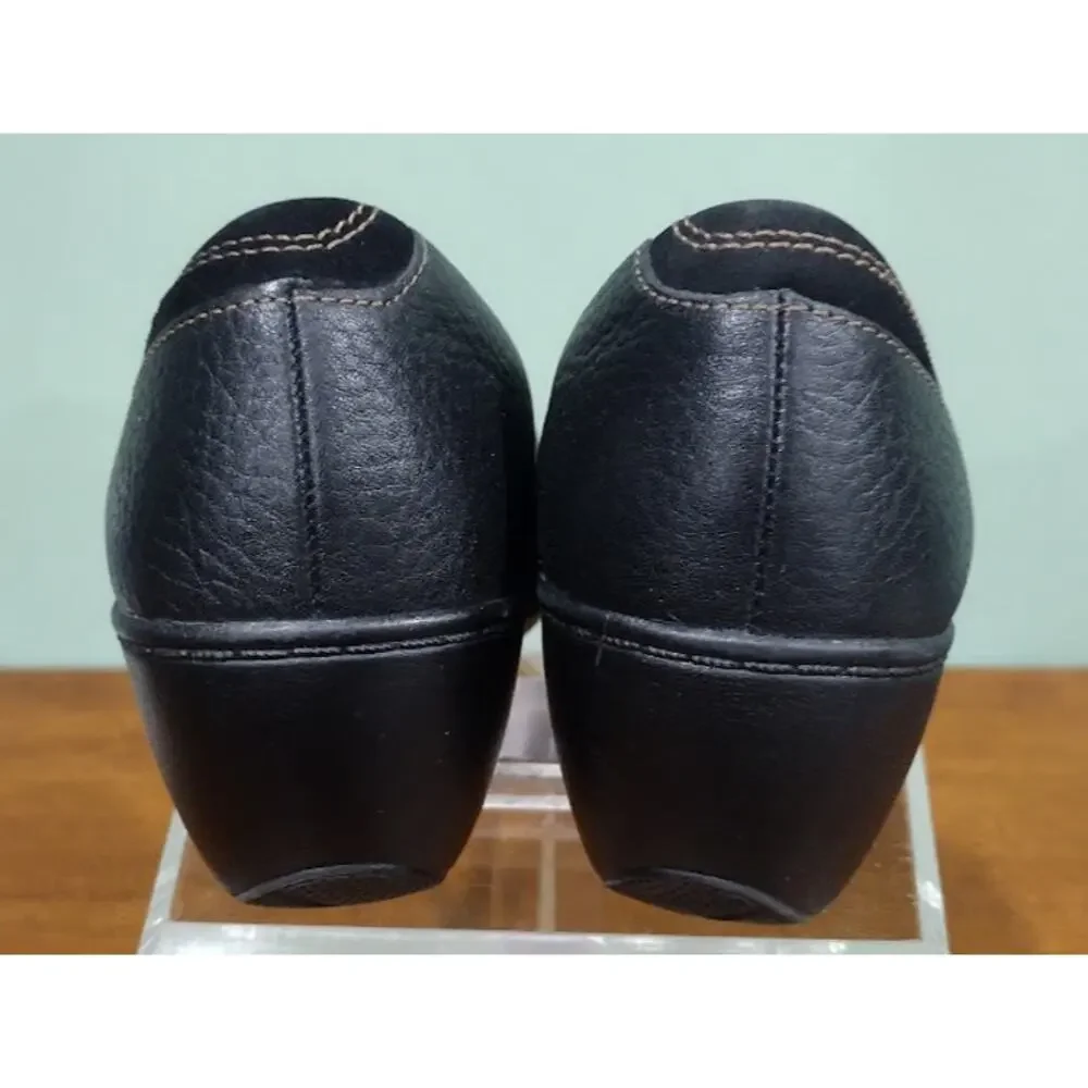 Clarks‎ Bendables Chunky Rubber Soled Slip Ons, Black, Sz 7.5